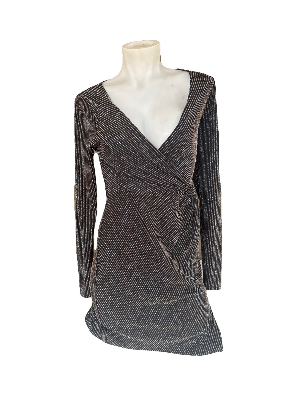 Mi Ami(miami)  Semi Wrap Dress V Neckline S